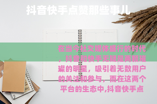 抖音快手点赞那些事儿