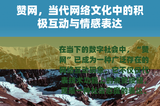 赞网，当代网络文化中的积极互动与情感表达