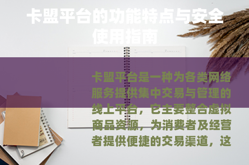 卡盟平台的功能特点与安全使用指南