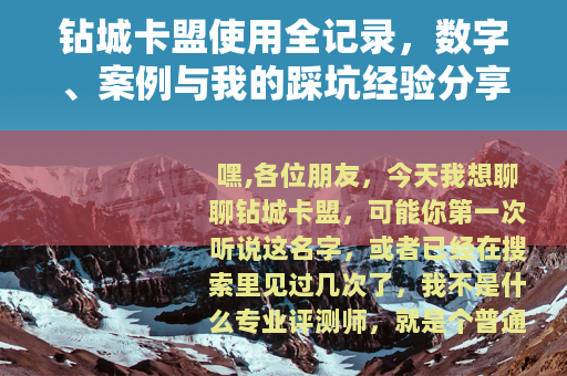 钻城卡盟使用全记录，数字、案例与我的踩坑经验分享