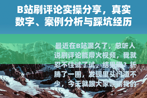 B站刷评论实操分享，真实数字、案例分析与踩坑经历全记录