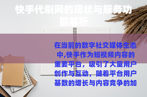 快手代刷网的现状与服务功能解析