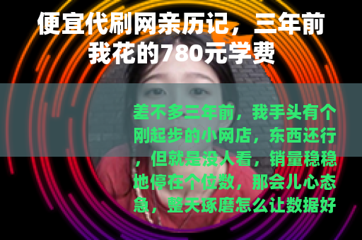 便宜代刷网亲历记，三年前我花的780元学费