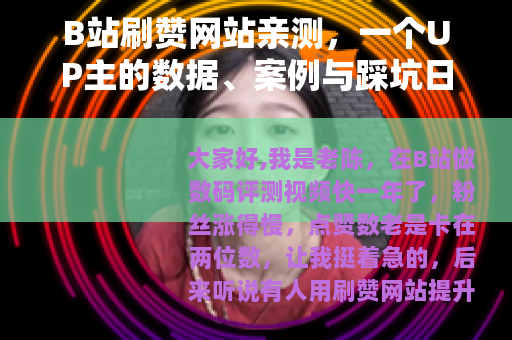 B站刷赞网站亲测，一个UP主的数据、案例与踩坑日记