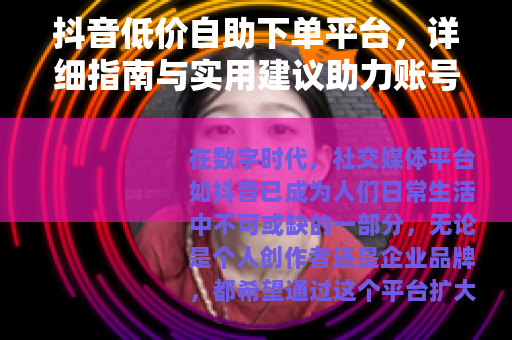 抖音低价自助下单平台，详细指南与实用建议助力账号成长