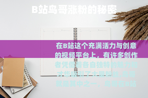 B站鸟哥涨粉的秘密