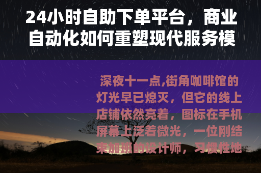 24小时自助下单平台，商业自动化如何重塑现代服务模式