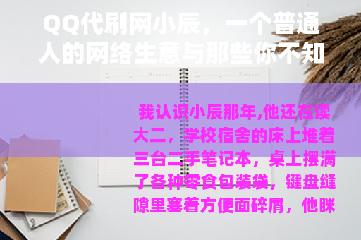 QQ代刷网小辰，一个普通人的网络生意与那些你不知道的细节