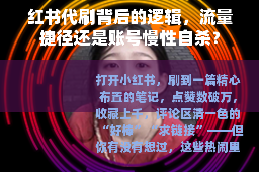 红书代刷背后的逻辑，流量捷径还是账号慢性自杀？