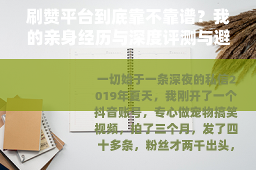 刷赞平台到底靠不靠谱？我的亲身经历与深度评测与避坑指南