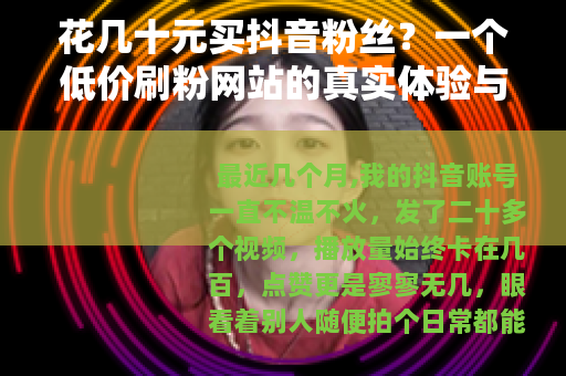 花几十元买抖音粉丝？一个低价刷粉网站的真实体验与反思