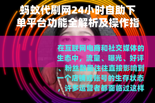 蚂蚁代刷网24小时自助下单平台功能全解析及操作指南