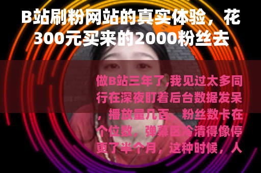 B站刷粉网站的真实体验，花300元买来的2000粉丝去哪了？