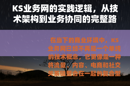 KS业务网的实践逻辑，从技术架构到业务协同的完整路径