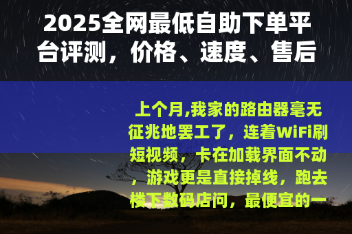 2025全网最低自助下单平台评测，价格、速度、售后谁最好？