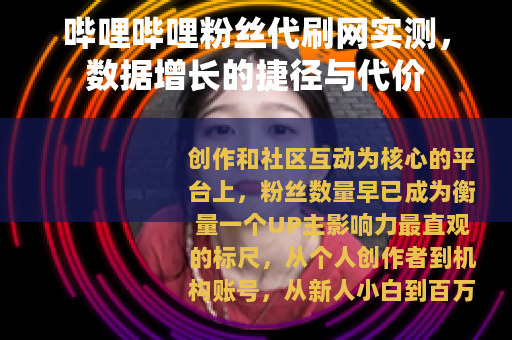 哔哩哔哩粉丝代刷网实测，数据增长的捷径与代价