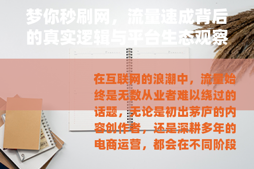梦你秒刷网，流量速成背后的真实逻辑与平台生态观察
