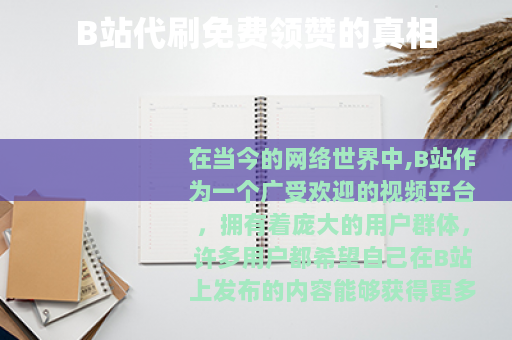 B站代刷免费领赞的真相