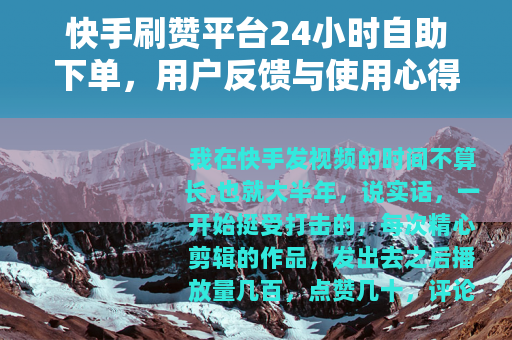 快手刷赞平台24小时自助下单，用户反馈与使用心得