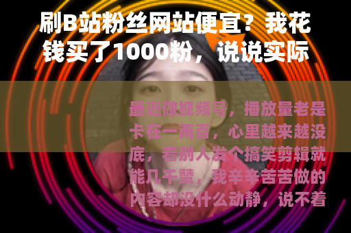 刷B站粉丝网站便宜？我花钱买了1000粉，说说实际感受