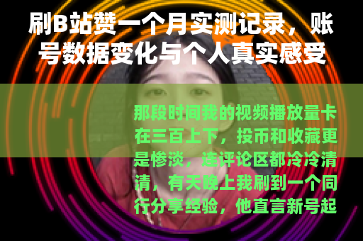 刷B站赞一个月实测记录，账号数据变化与个人真实感受