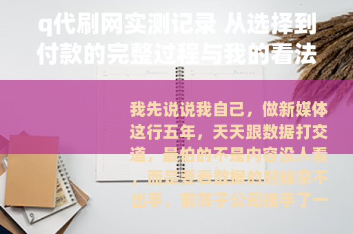 q代刷网实测记录 从选择到付款的完整过程与我的看法 q代刷网实测记录 从选择到付款的完整过程与我的看法