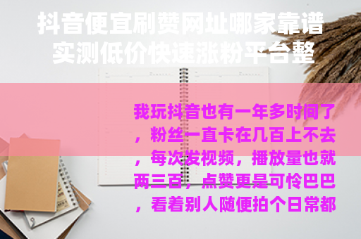 抖音便宜刷赞网址哪家靠谱 实测低价快速涨粉平台整理分享