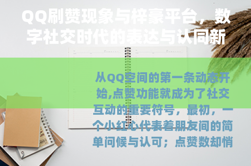 QQ刷赞现象与梓豪平台，数字社交时代的表达与认同新视角