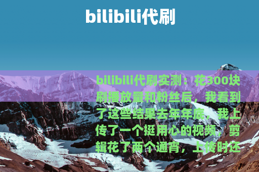 bilibili代刷