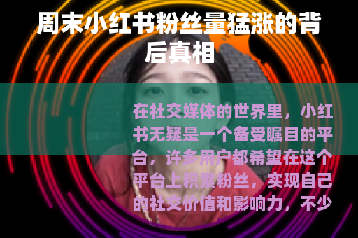 周末小红书粉丝量猛涨的背后真相
