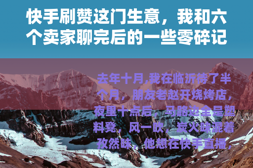 快手刷赞这门生意,我和六个卖家聊完后的一些零碎记录 快手刷赞这门生意,我和六个卖家聊完后的一些零碎记录