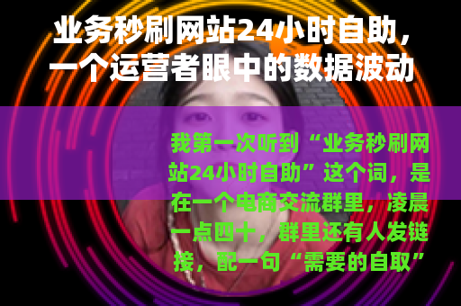 业务秒刷网站24小时自助，一个运营者眼中的数据波动与选择