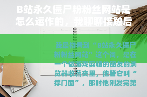 B站永久僵尸粉粉丝网站是怎么运作的，我聊聊接触后的见闻