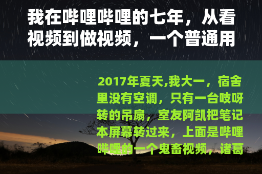 我在哔哩哔哩的七年，从看视频到做视频，一个普通用户的观察与感受