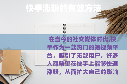 快手涨粉的有效方法