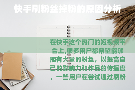 快手刷粉丝掉粉的原因分析