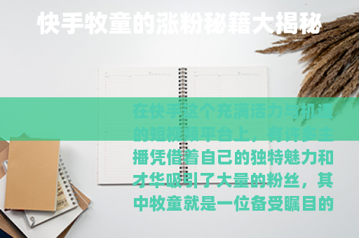 快手牧童的涨粉秘籍大揭秘