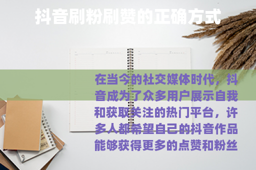 抖音刷粉刷赞的正确方式