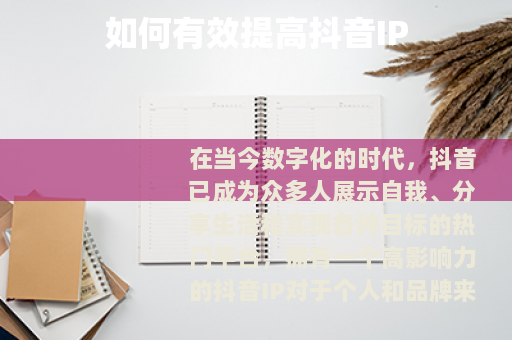 如何有效提高抖音IP